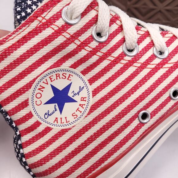 Converse All Star Athletic Sneaker Shoe Womens Size 6 Mens Size 4 122177F Red - Picture 8 of 10